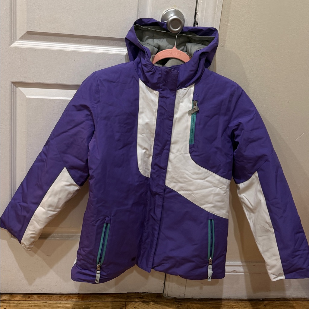 Spyder Purple And White Kids Ski Jacket And Pants